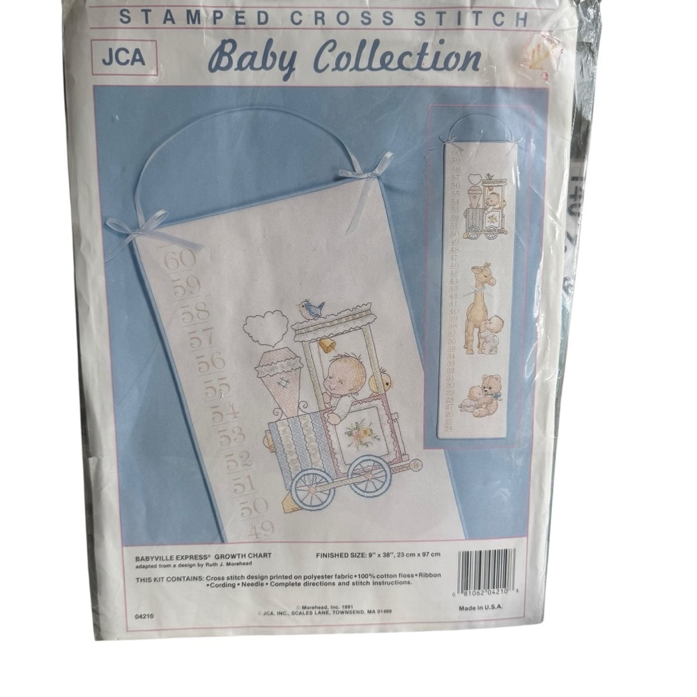 JCA Baby Collection Babyville Express Growth Chart Stamp Cross Stitch Kit 04210